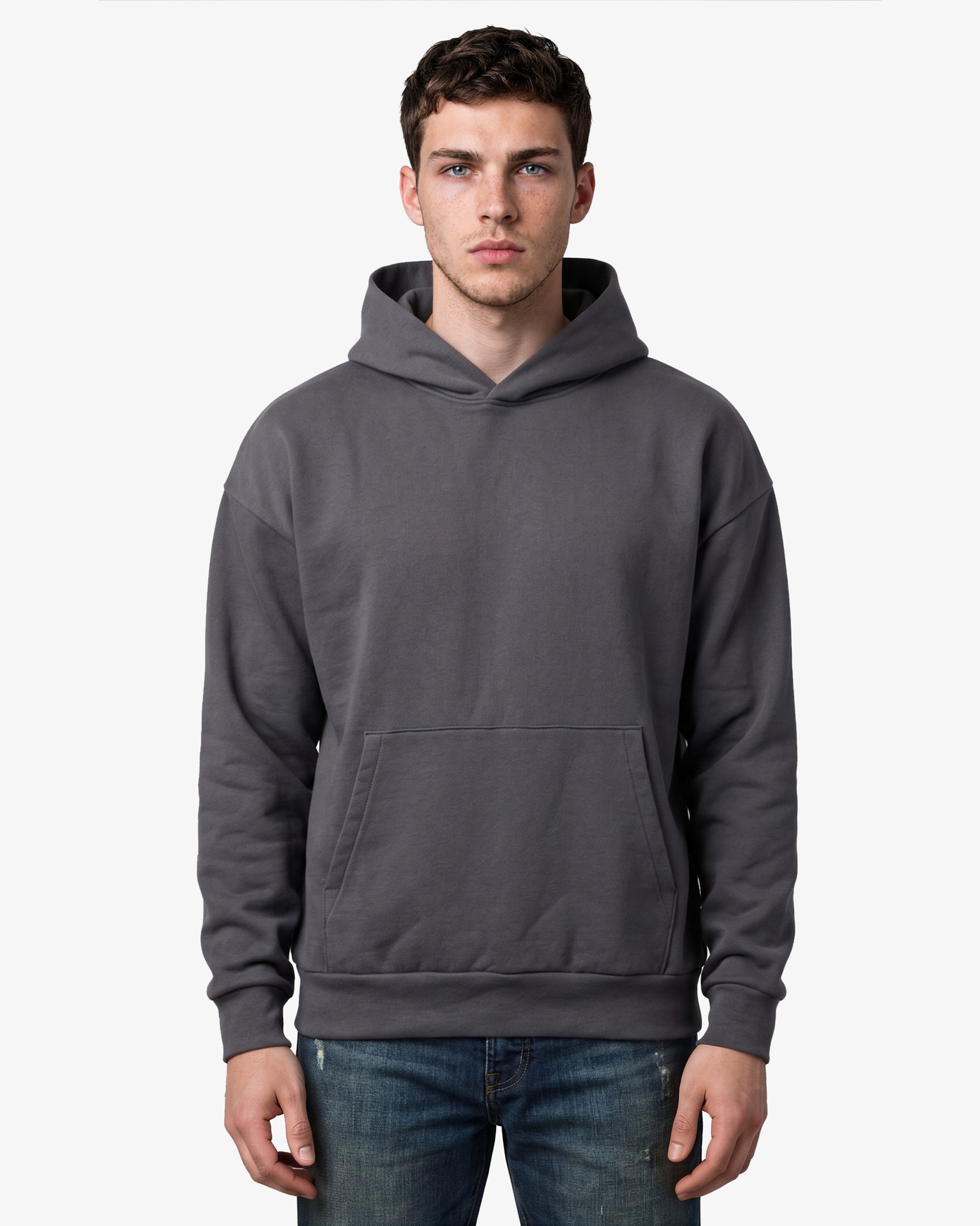 Adult Jerico Organic Oversized Hooded Sweatshirt, style 17, Oil Grey