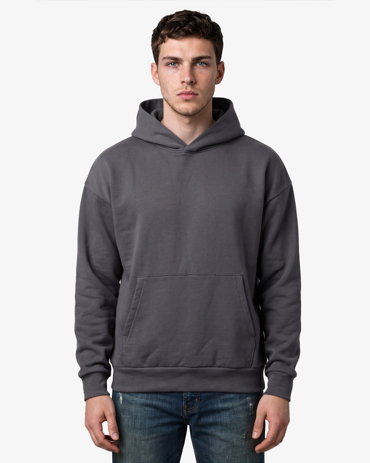 Adult Jerico Organic Oversized Hooded Sweatshirt, style 17, Oil Grey