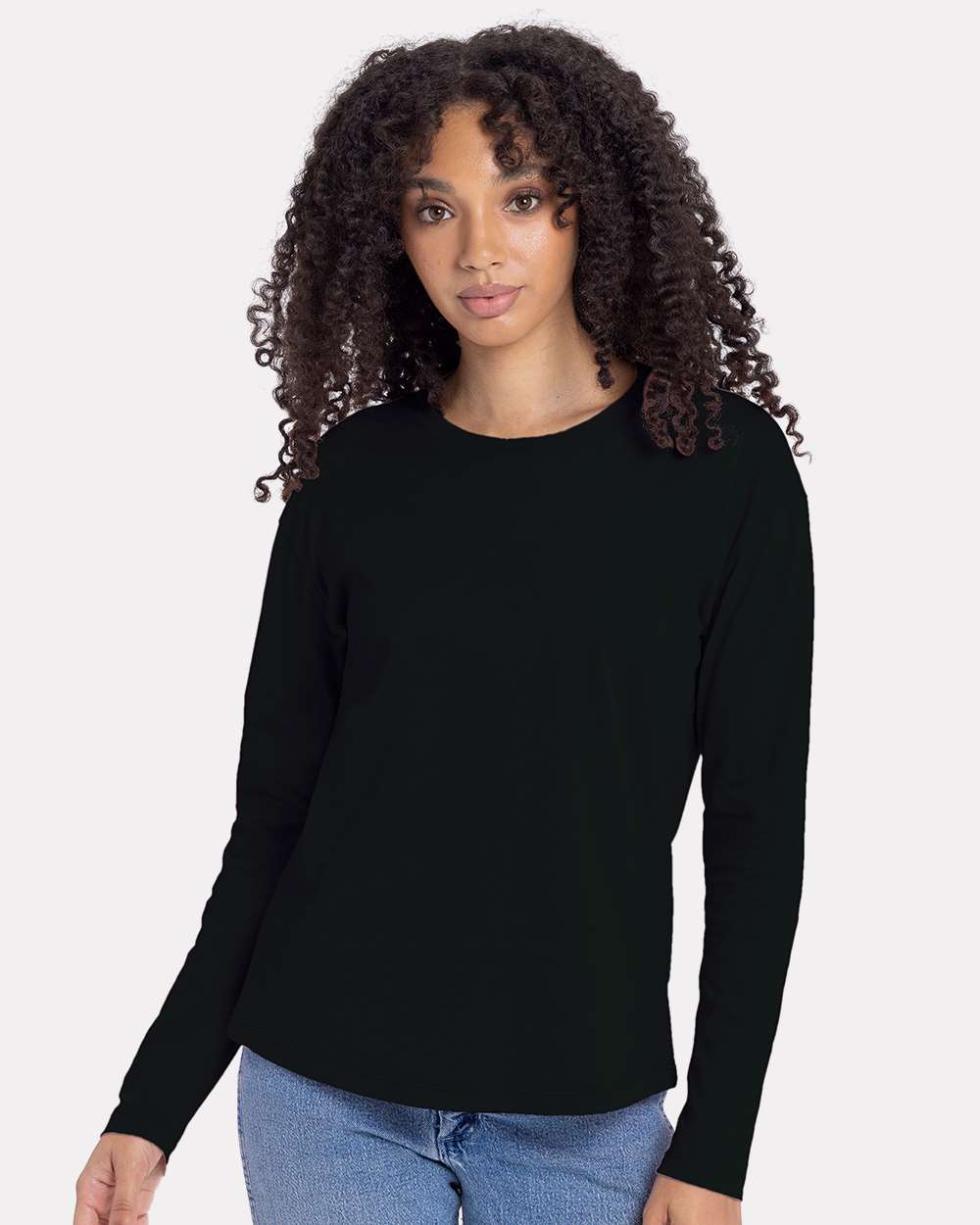 Women's Cotton Relaxed Long Sleeve T-Shirt - 3911