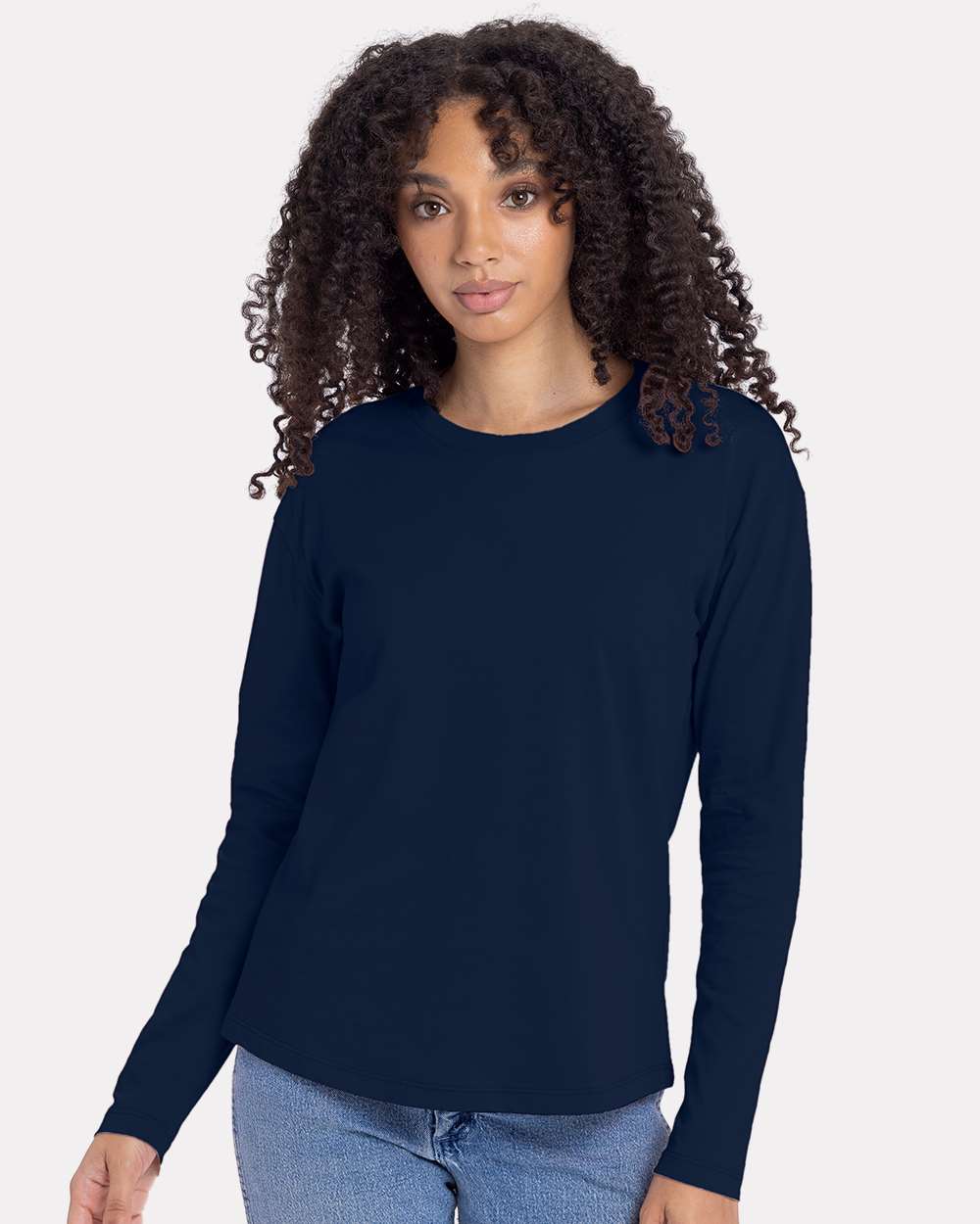 Women's Cotton Relaxed Long Sleeve T-Shirt - 3911