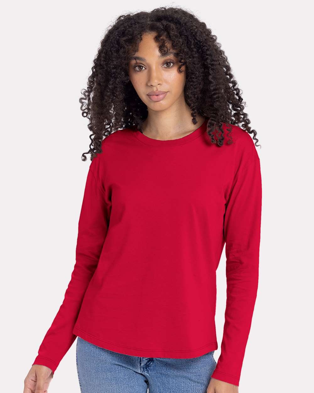 Women's Cotton Relaxed Long Sleeve T-Shirt - 3911