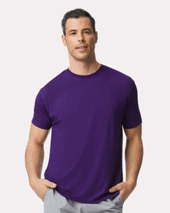 Custom Performance® T-Shirt - 42000 - Print Me Shirts - Purple - Front - Lifestyle