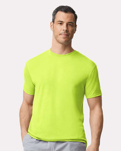 Custom Performance® T-Shirt - 42000 - Print Me Shirts - Safety Green - Front - Lifestyle