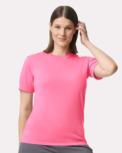 Custom Performance® T-Shirt - 42000 - Print Me Shirts - Safety Pink - Front - Lifestyle
