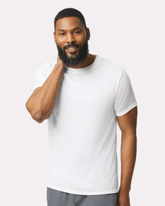 Custom Performance® T-Shirt - 42000 - Print Me Shirts - White - Front - Lifestyle