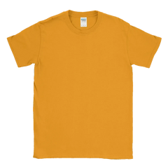 Custom Softstyle® T-Shirt - 64000 - Print Me Shirts - Gold - Front