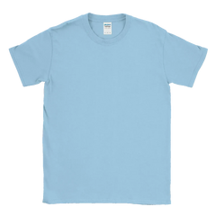 Custom Softstyle® T-Shirt - 64000 - Print Me Shirts - Light Blue - Front