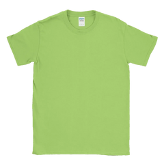 Custom Softstyle® T-Shirt - 64000 - Print Me Shirts - Lime - Front