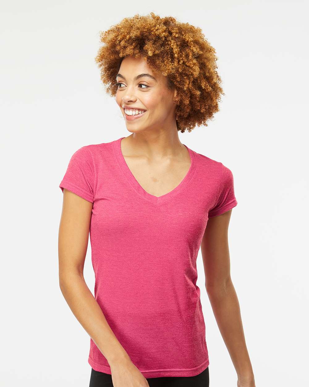 Women's Deluxe Blend V-Neck T-Shirt - 3542