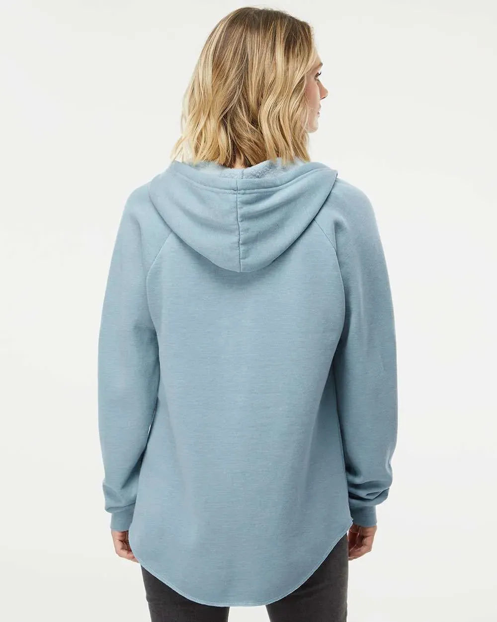 Women’s Lightweight California Wave Wash Hooded Sweatshirt - PRM2500 - Print Me Shirts