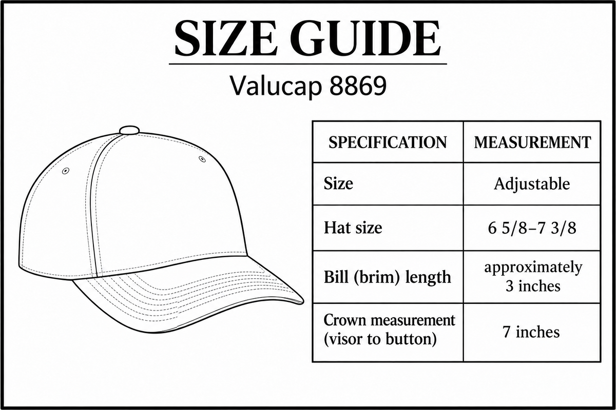 Valucap 8869 dimensions and size guide