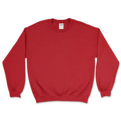 Custom Heavy Blend™ Crewneck Sweatshirt - 18000 - Print Me Shirts - Red - Front