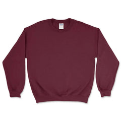 Custom Heavy Blend™ Crewneck Sweatshirt - 18000 - Print Me Shirts - Maroon - Front