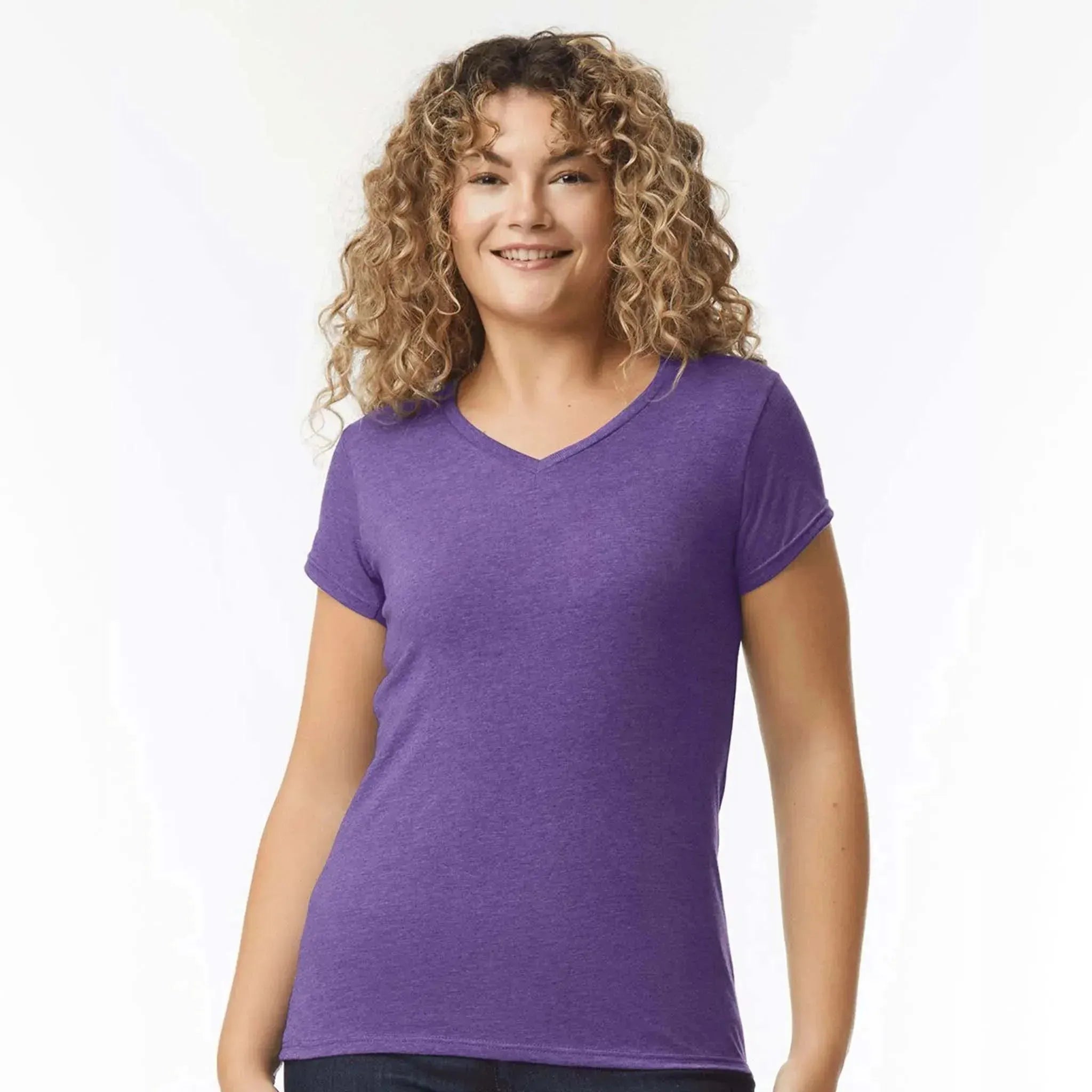 Softstyle® Women’s V-Neck T-Shirt - 64V00L - Print Me Shirts