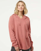 Women’s Lightweight California Wave Wash Hooded Sweatshirt - PRM2500 - Print Me Shirts