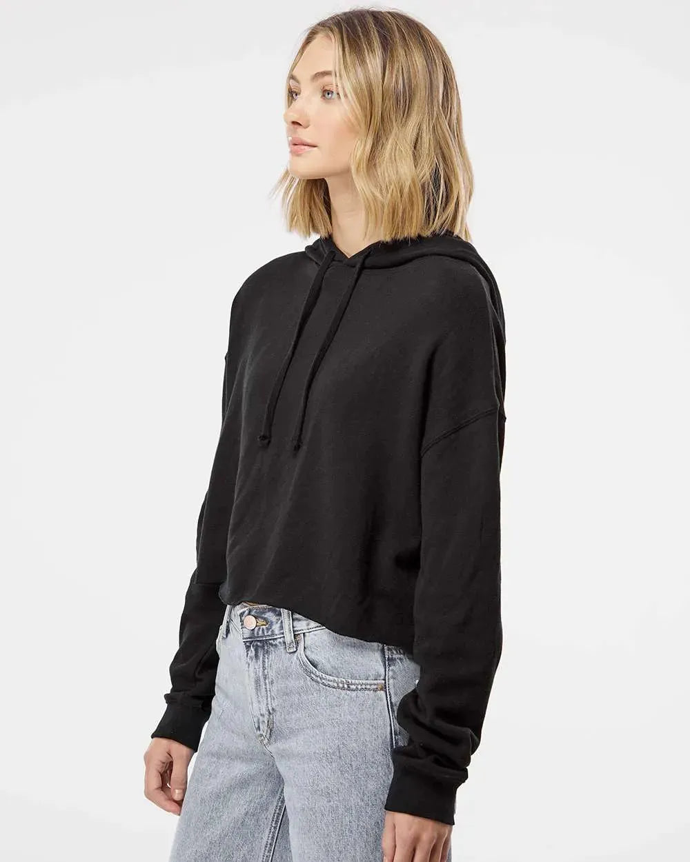 Women’s Lightweight Crop Hooded Sweatshirt - AFX64CRP - Print Me Shirts