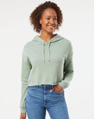 Women’s Lightweight Crop Hooded Sweatshirt - AFX64CRP - Print Me Shirts