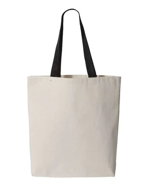 11L Canvas Tote with Contrast-Color Handles - Q4400 - Print Me Shirts