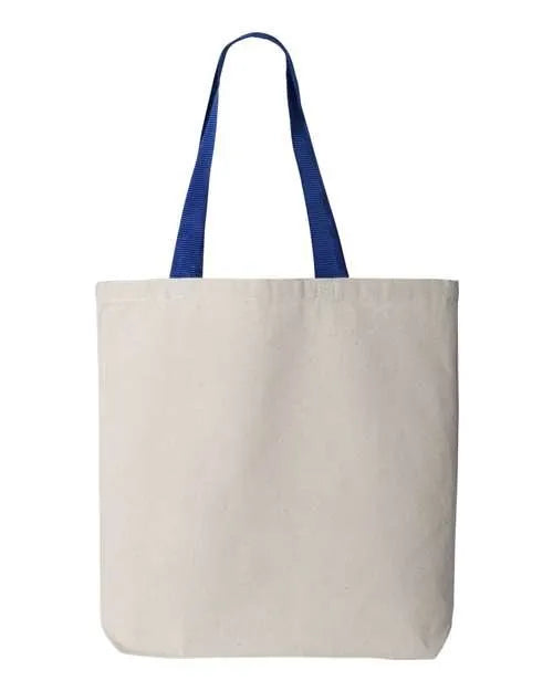 11L Canvas Tote with Contrast-Color Handles - Q4400 - Print Me Shirts