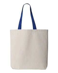 11L Canvas Tote with Contrast-Color Handles - Q4400 - Print Me Shirts