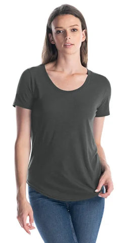 Ladies Bamboo Relaxed Fit Scoop Bottom T-Shirt - Print Me Shirts