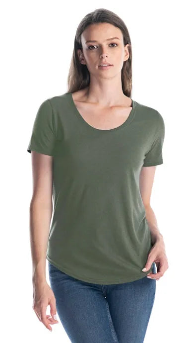Ladies Bamboo Relaxed Fit Scoop Bottom T-Shirt
