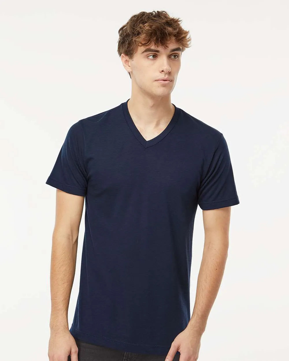Deluxe Blend V-Neck T-Shirt - 3543 - Print Me Shirts