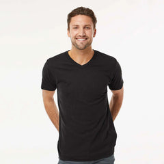 Deluxe Blend V-Neck T-Shirt - 3543 - Print Me Shirts