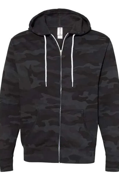 Lightweight Full-Zip Hooded Sweatshirt - AFX90UNZ - Print Me Shirts