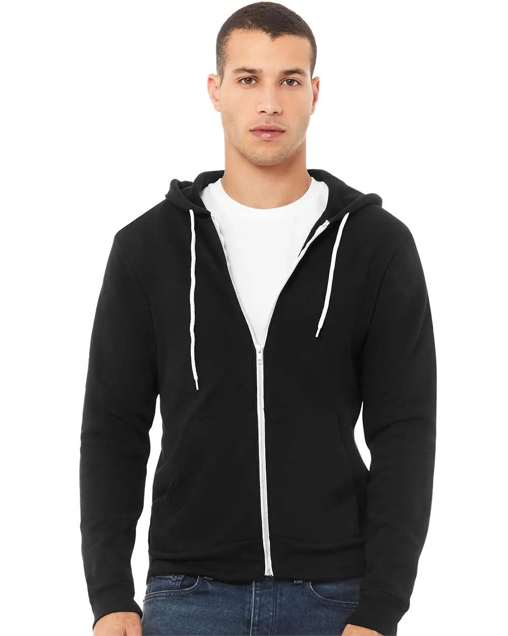 Sponge Fleece Full-Zip Hoodie - 3739 - Print Me Shirts