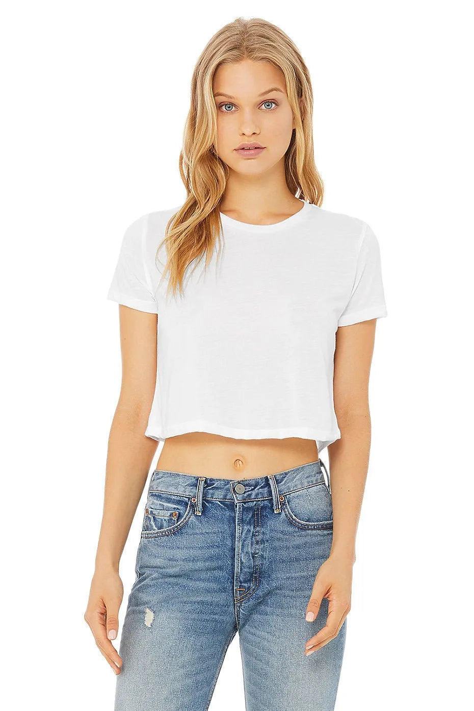 Women’s Flowy CropTee - 8882 - Print Me Shirts
