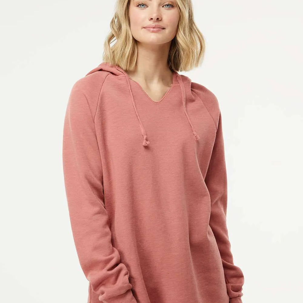 Women’s Lightweight California Wave Wash Hooded Sweatshirt - PRM2500 - Print Me Shirts